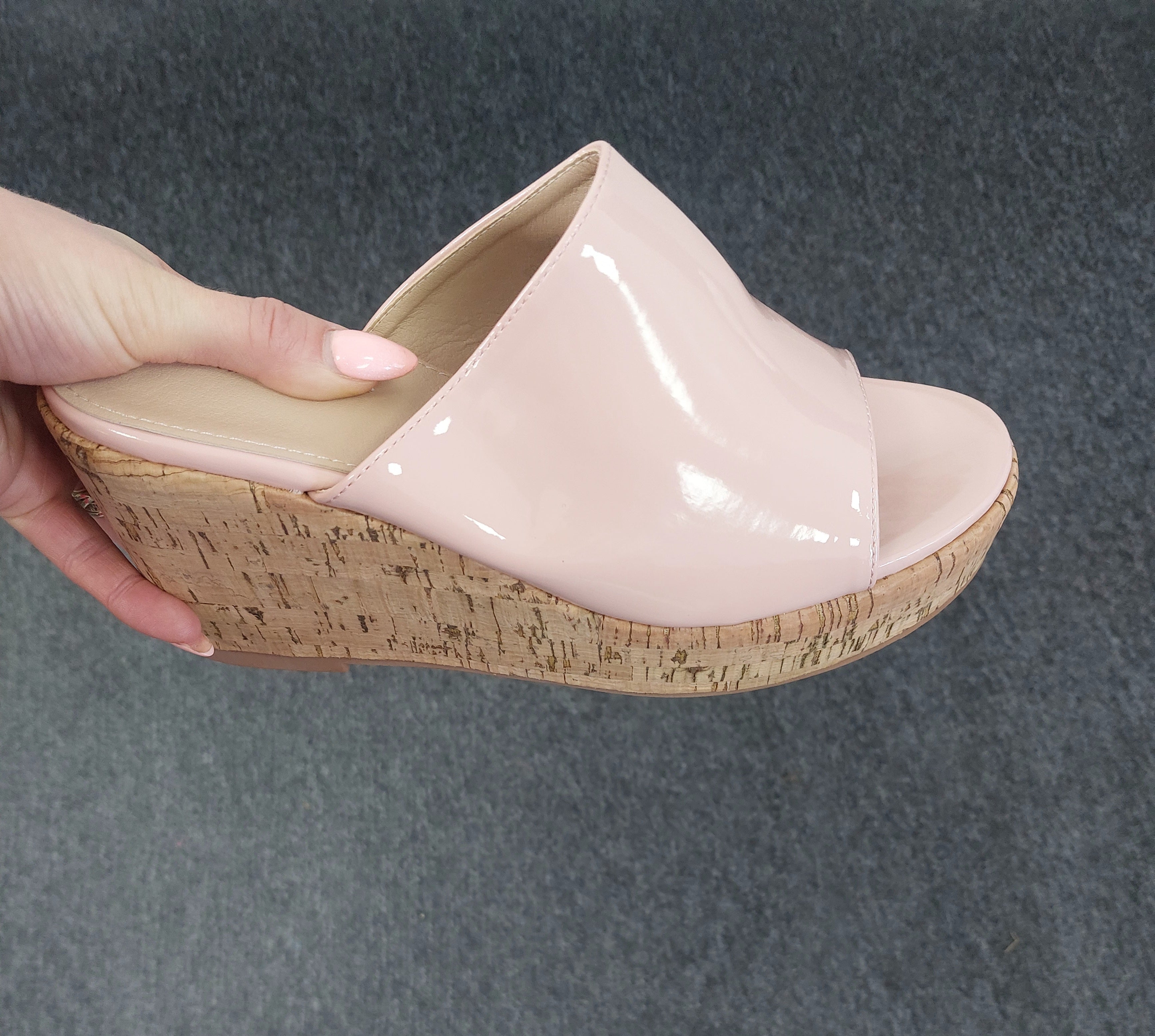 Aurelie Patent Cork Platform Sandals