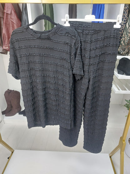 Zayella Textured Loose Fit Co-Ord Set