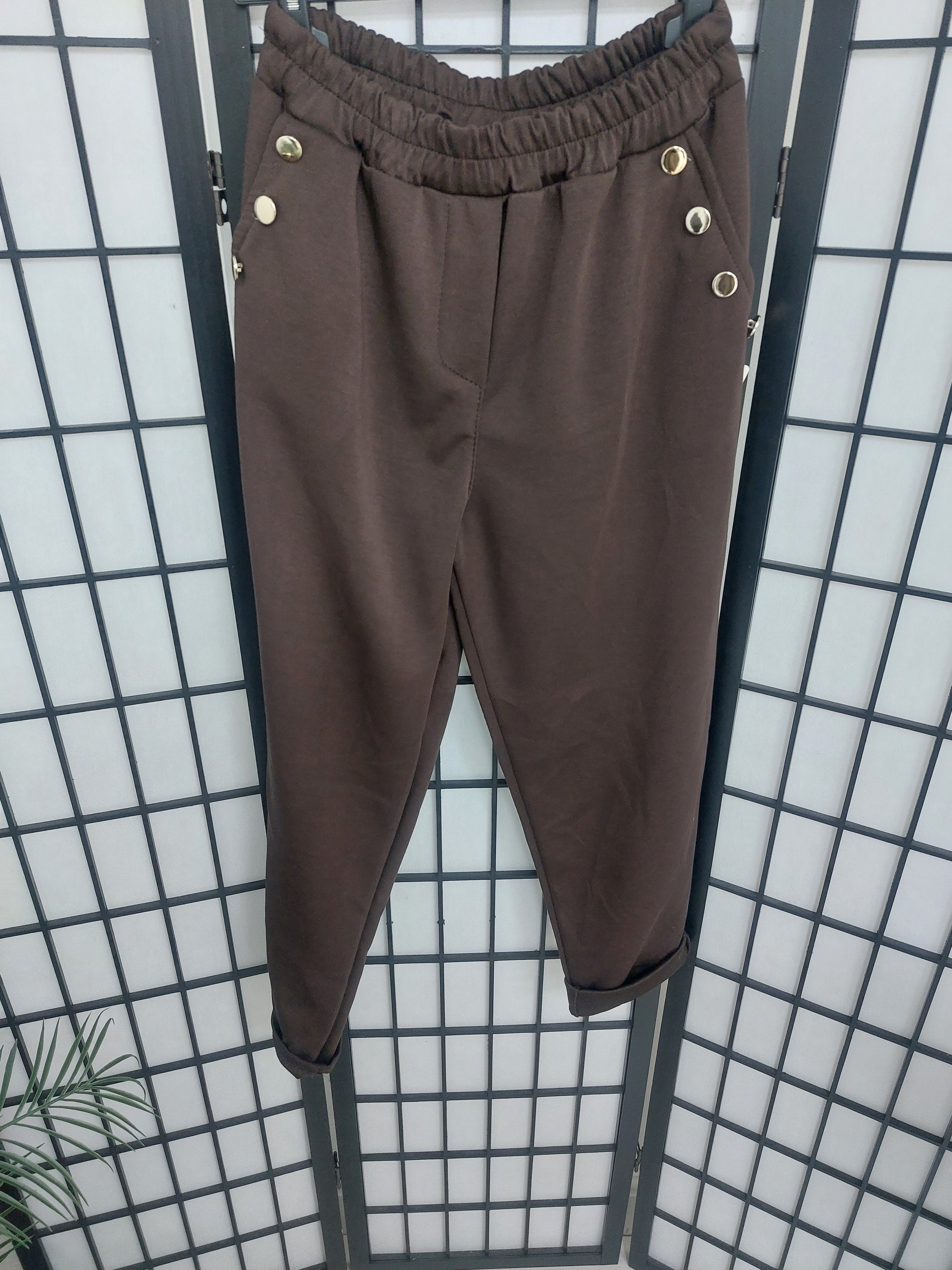 Elliot Plain Button Detailed Trousers