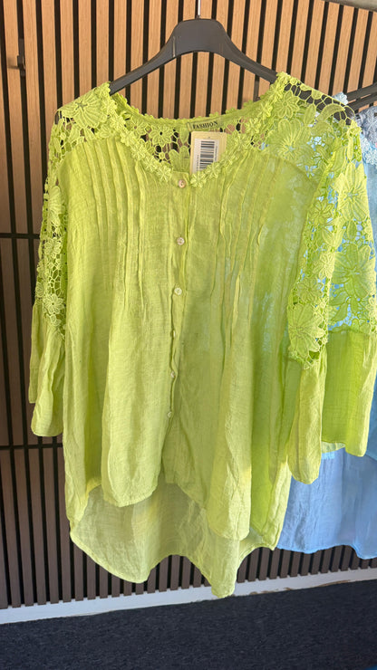 Cheyenne Plain Crochet Blouse