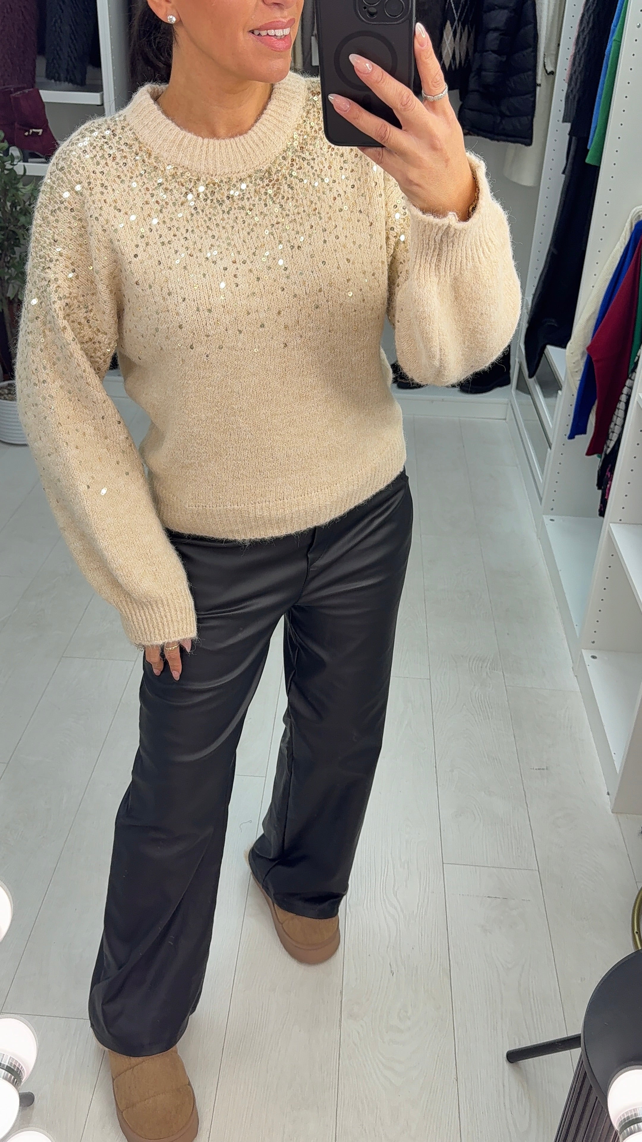Hallia Sequin Embellished Super Soft Jumper
