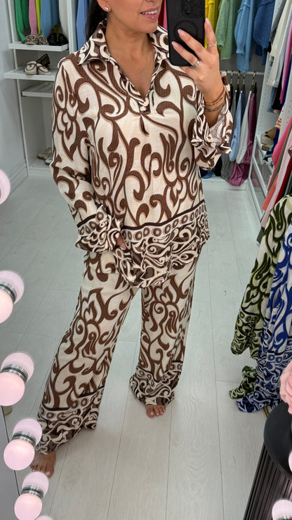 Josie Abstract Loose Fit Co-Ord Set