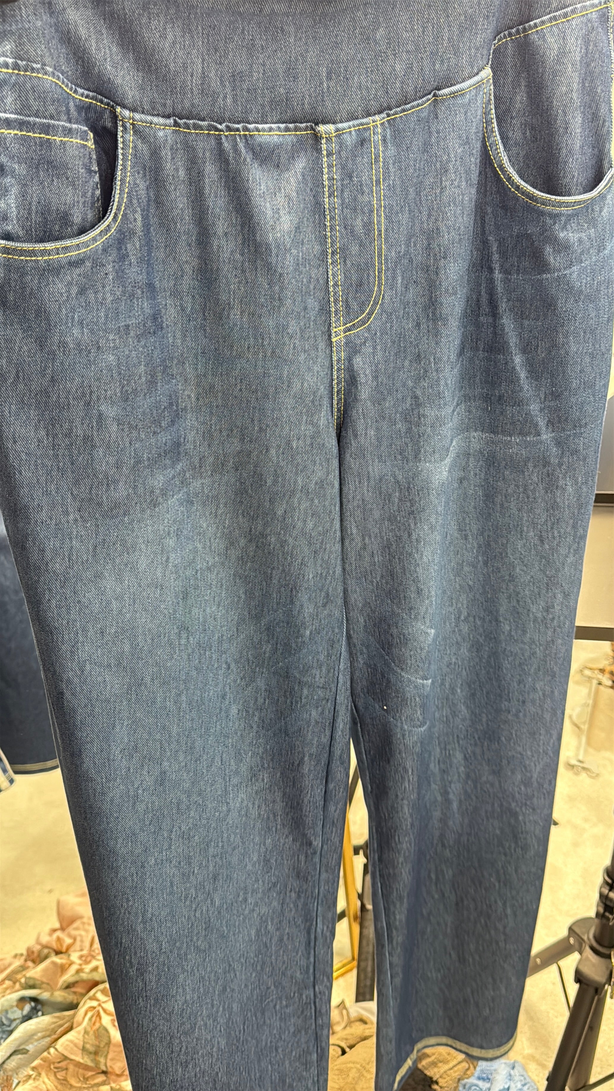 Elio Light Denim High Waistband Side Stripe Soft Jeans