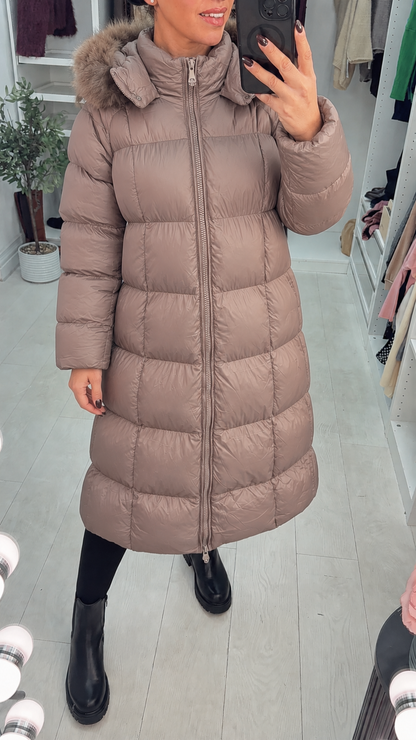 Lilla Faux Fur Hooded Padded Coat