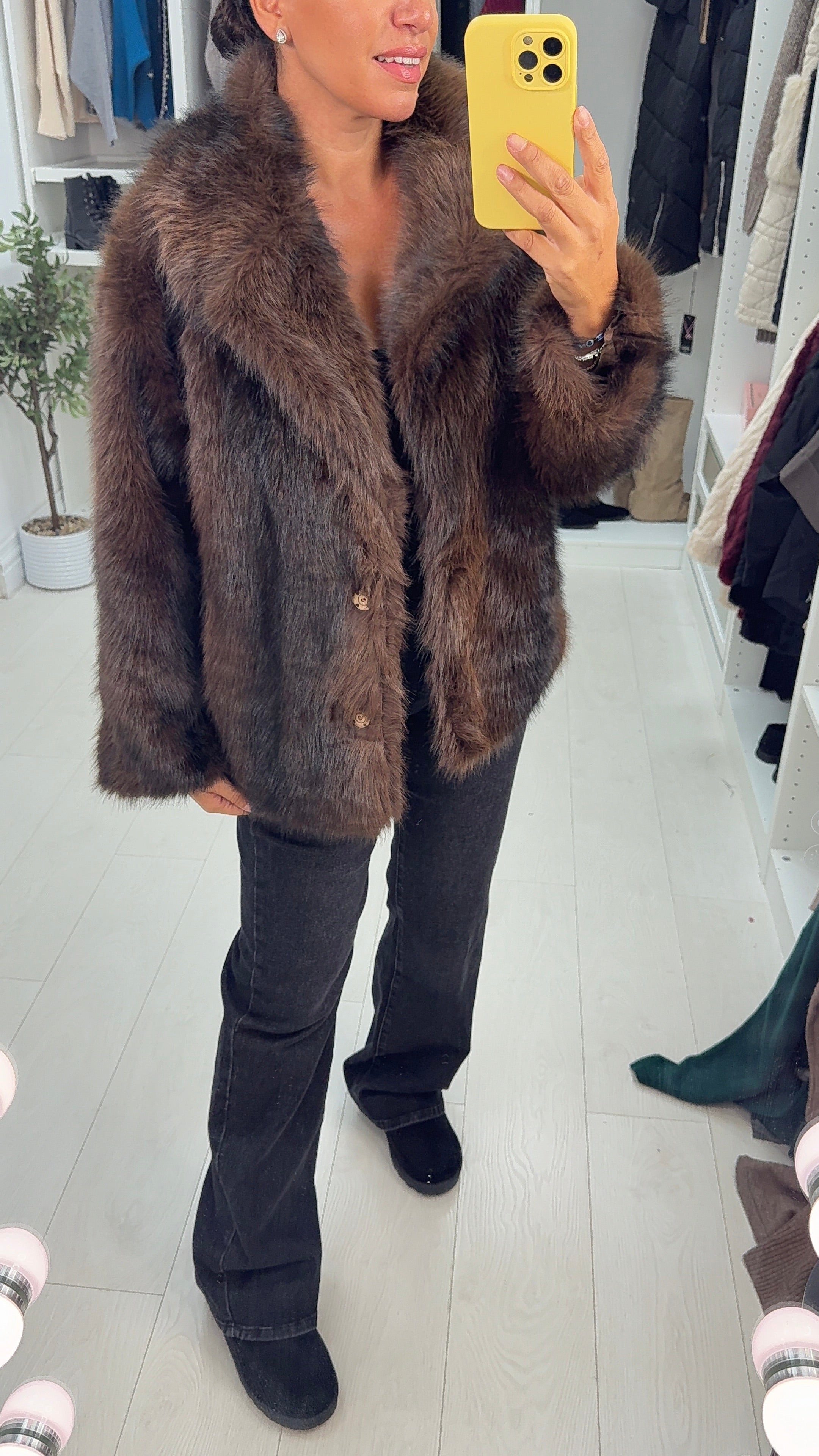 Demla Oversized Faux Fur Jacket