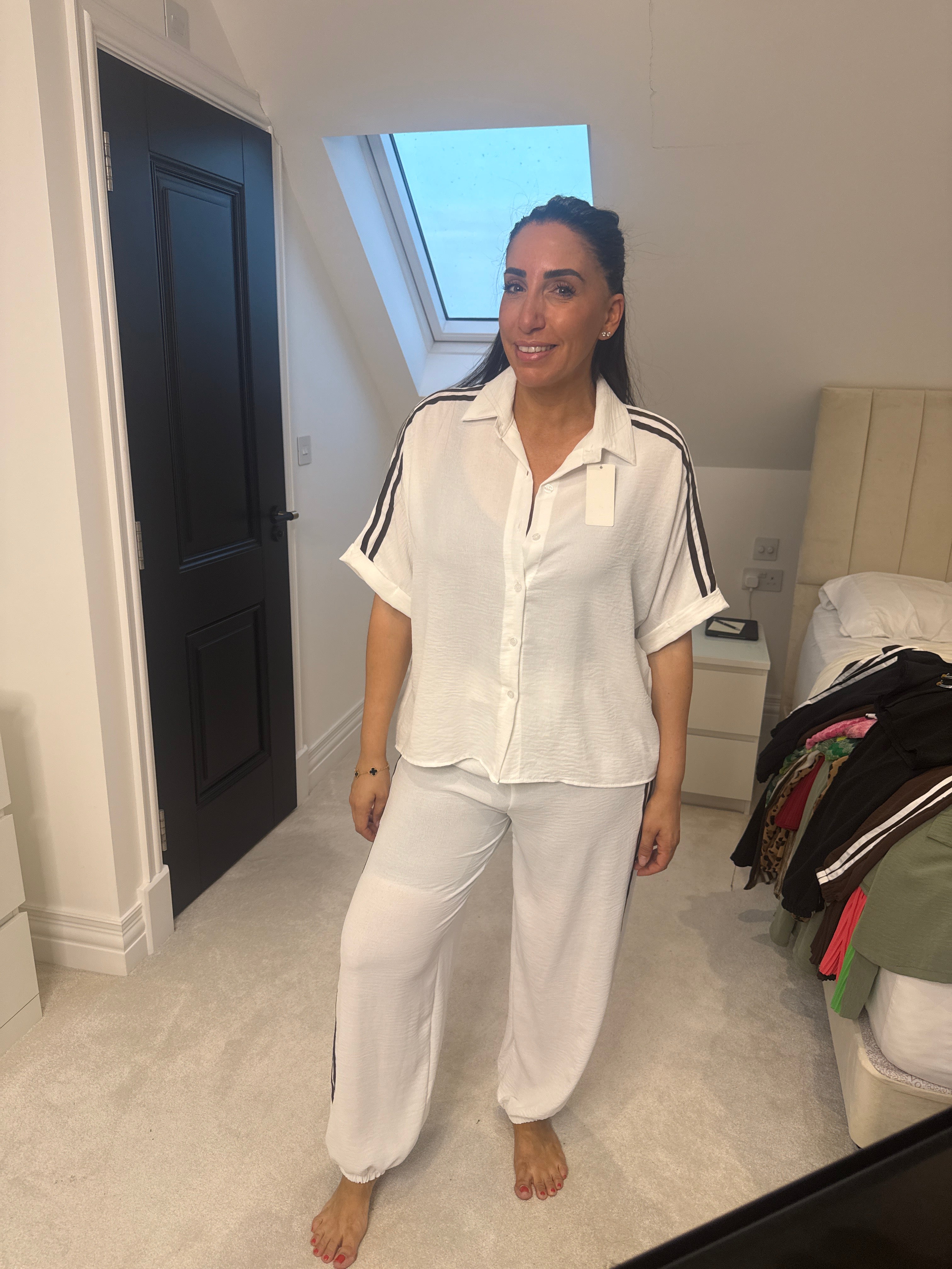 Ellery Loose Fit Side Stripe Detailed Co-Ord Set