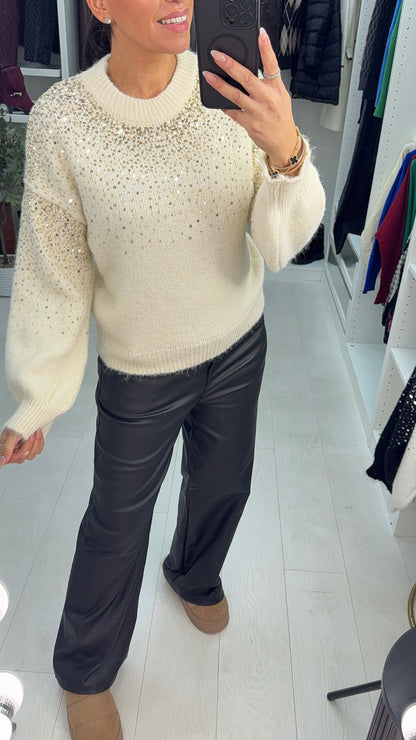 Hallia Sequin Embellished Super Soft Jumper