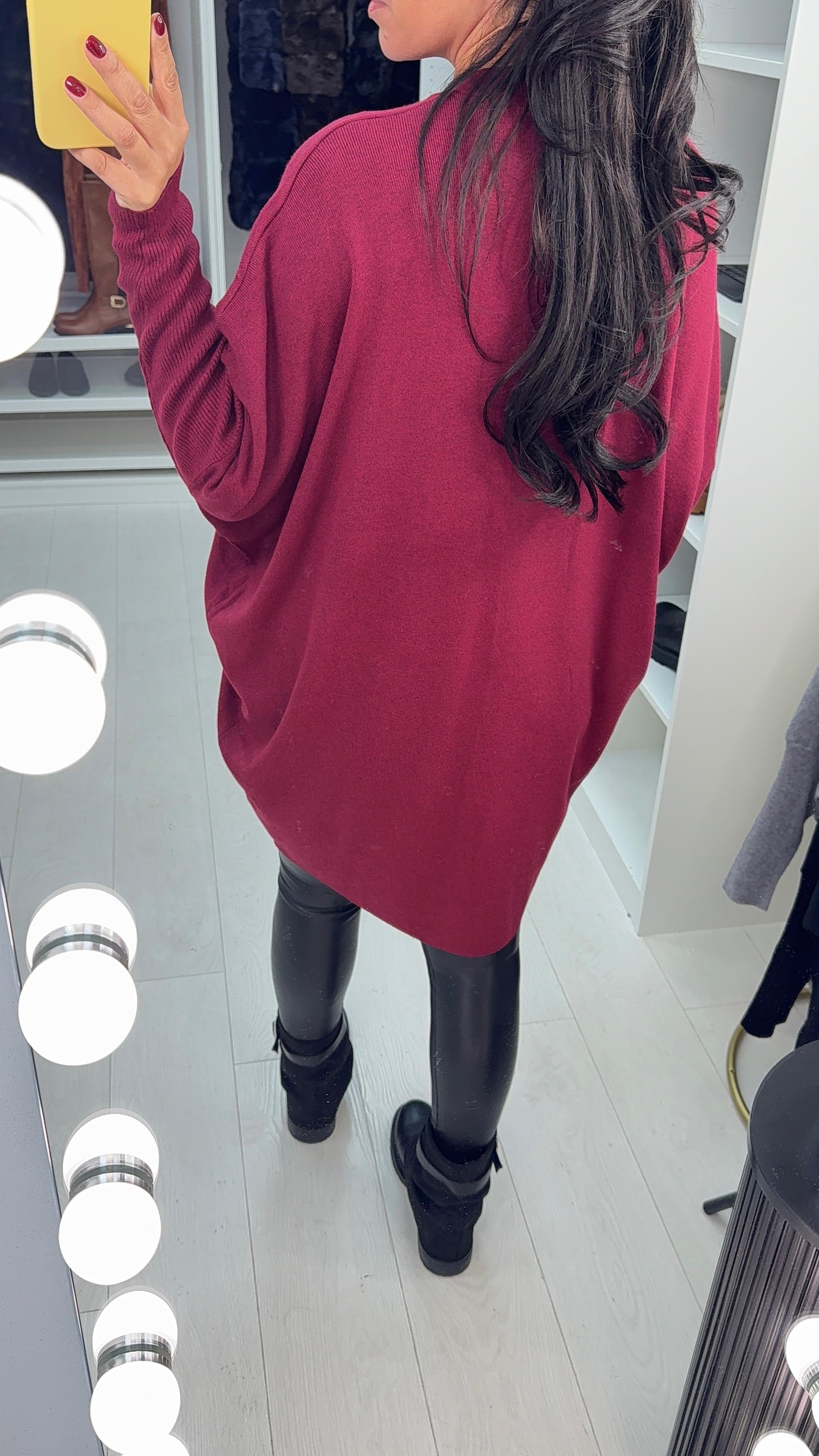 Antonella Diamante Heart Detail Loose Fit Jumper