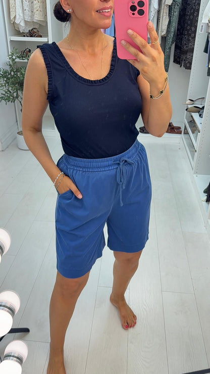Salina Loose Fit Elasticated Denim Shorts