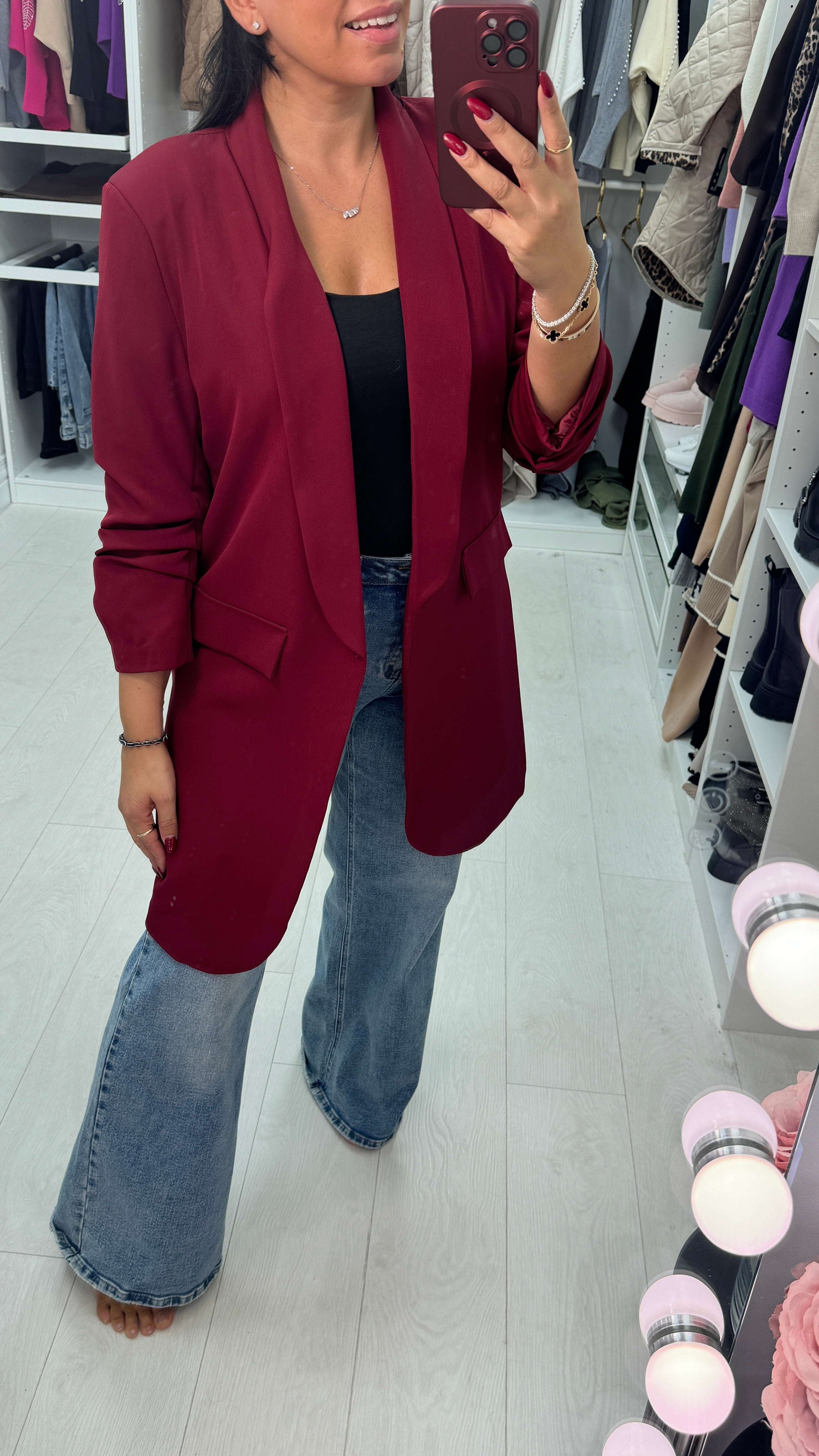 Philippa Runched Sleeve Blazer