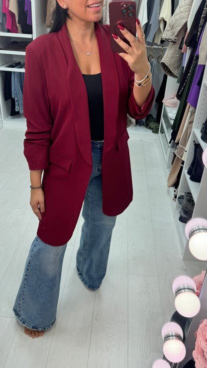 Philippa Runched Sleeve Blazer