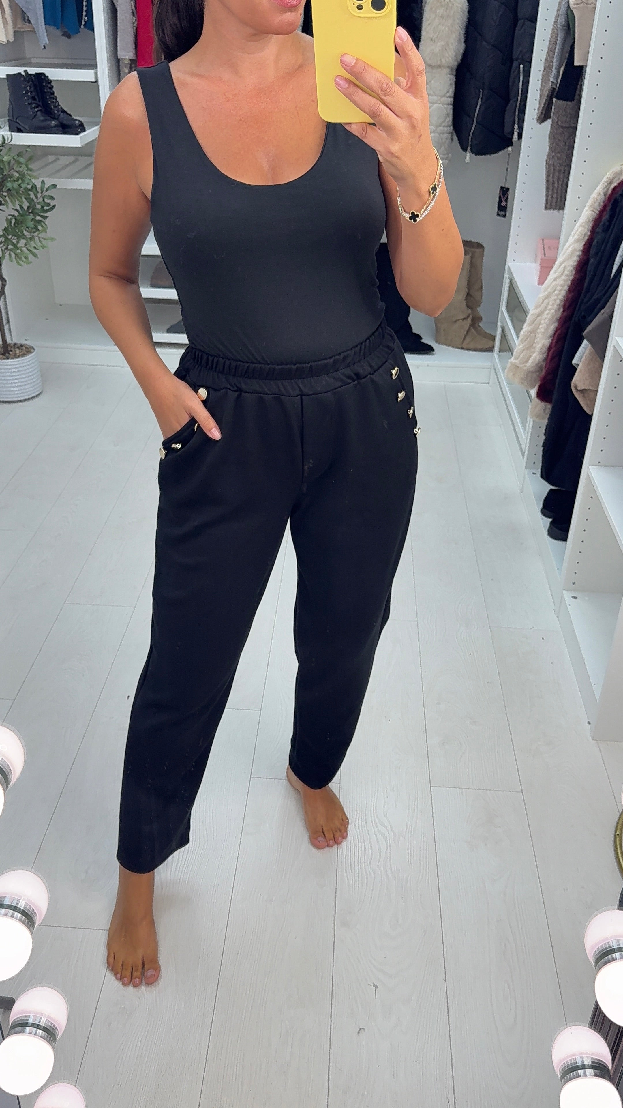 Elliot Plain Button Detailed Trousers