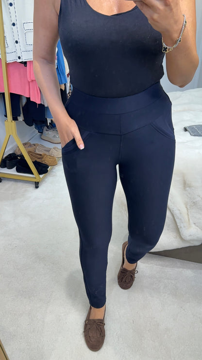 Kimzey Plain High Waisted Scuba Leggings