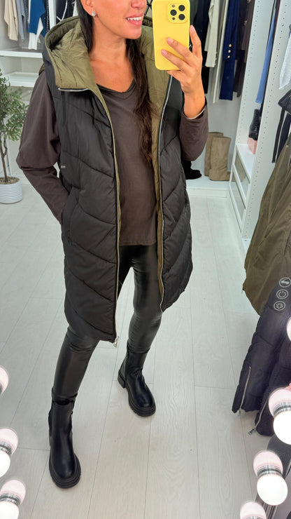 Mabella Reversible Hooded Puffer Gilet