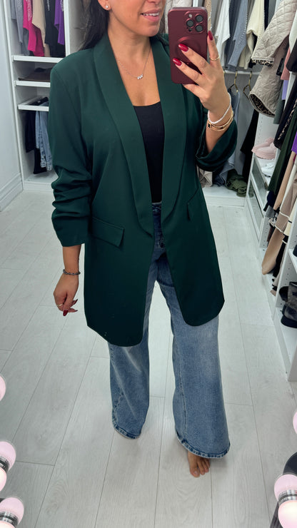 Philippa Runched Sleeve Blazer