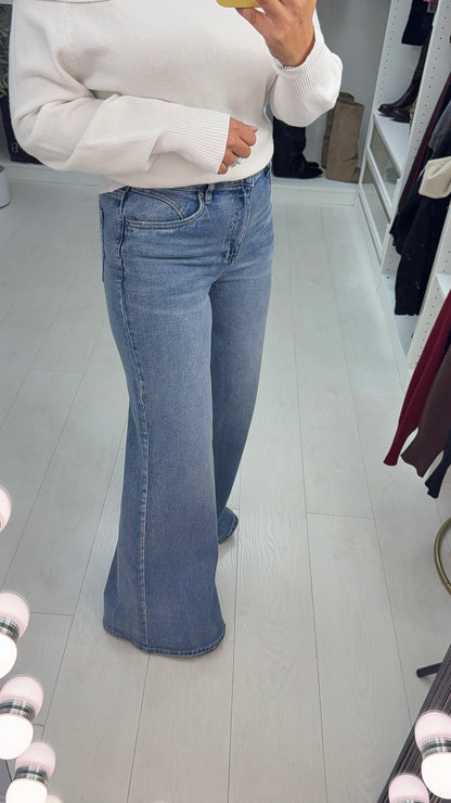 Karol High Waisted Wide Leg Jeans