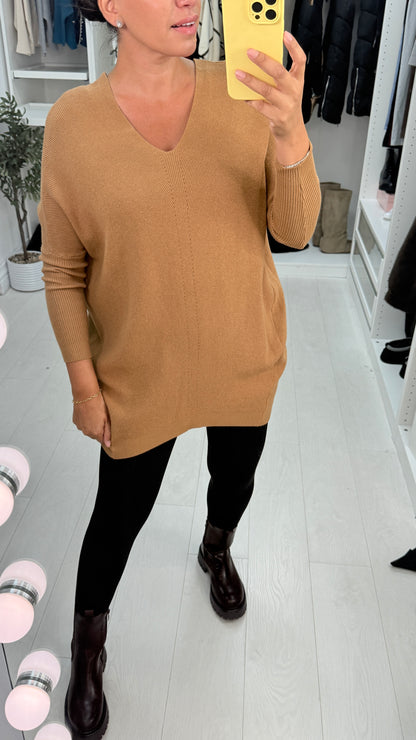 Tuscany Leopard Tie Bow Back Batwing Knitted Jumper