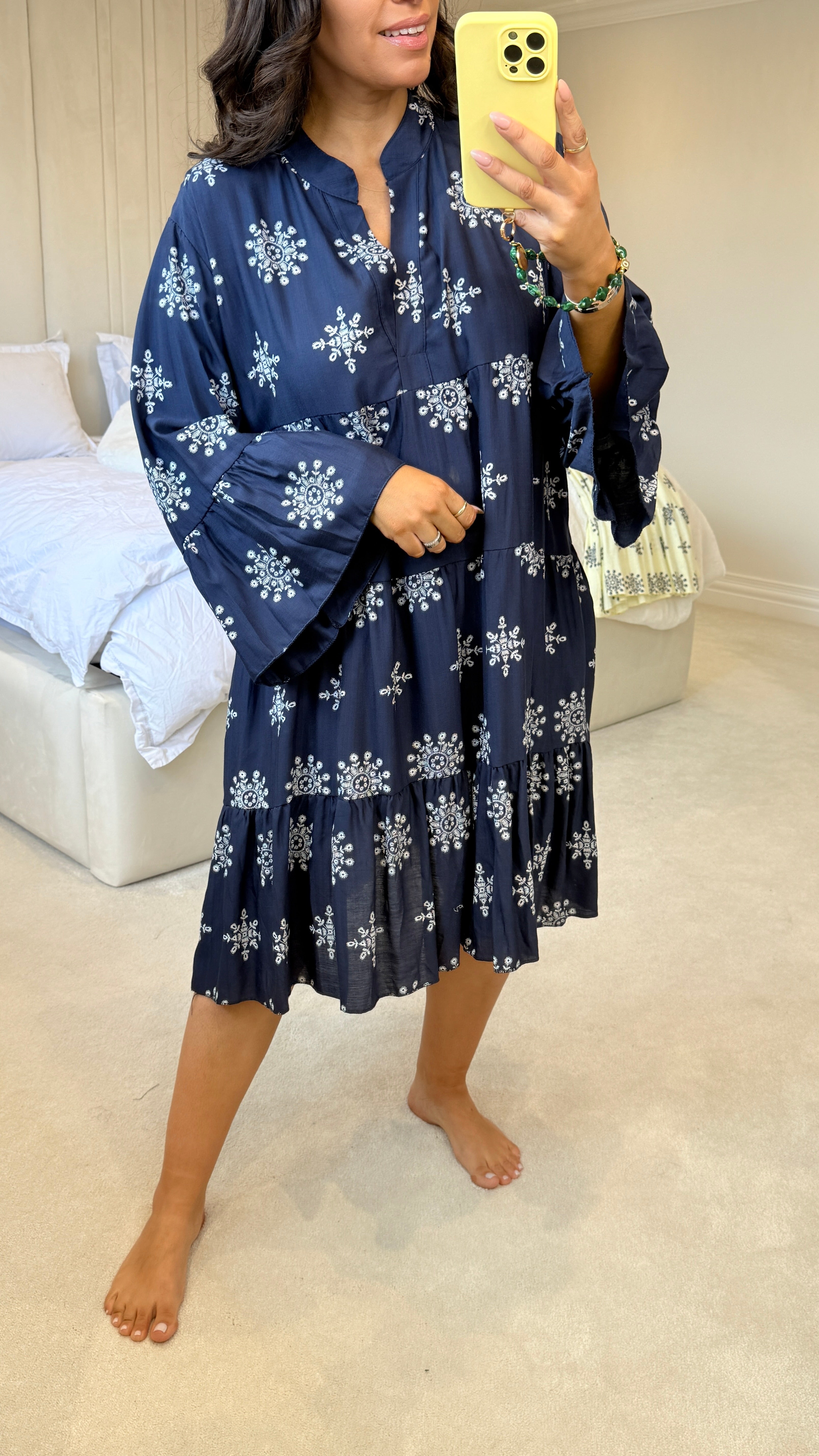 Emory V-Neck Smock Dress