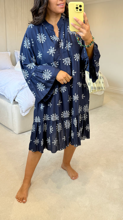 Emory V-Neck Smock Dress