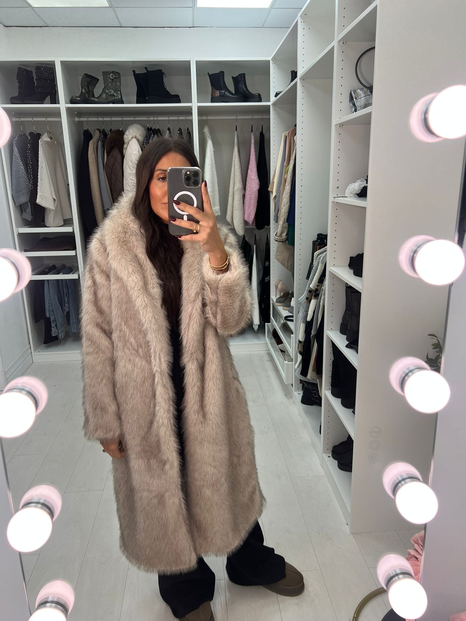 Danilla Faux Fur Long Coat