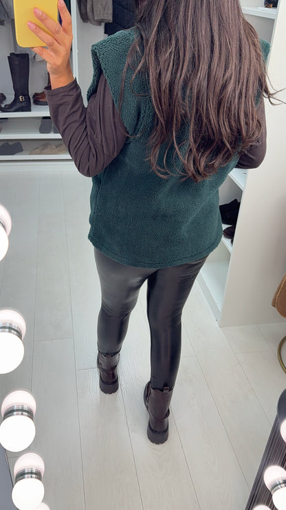 Wendie Open Front Teddy Gilet