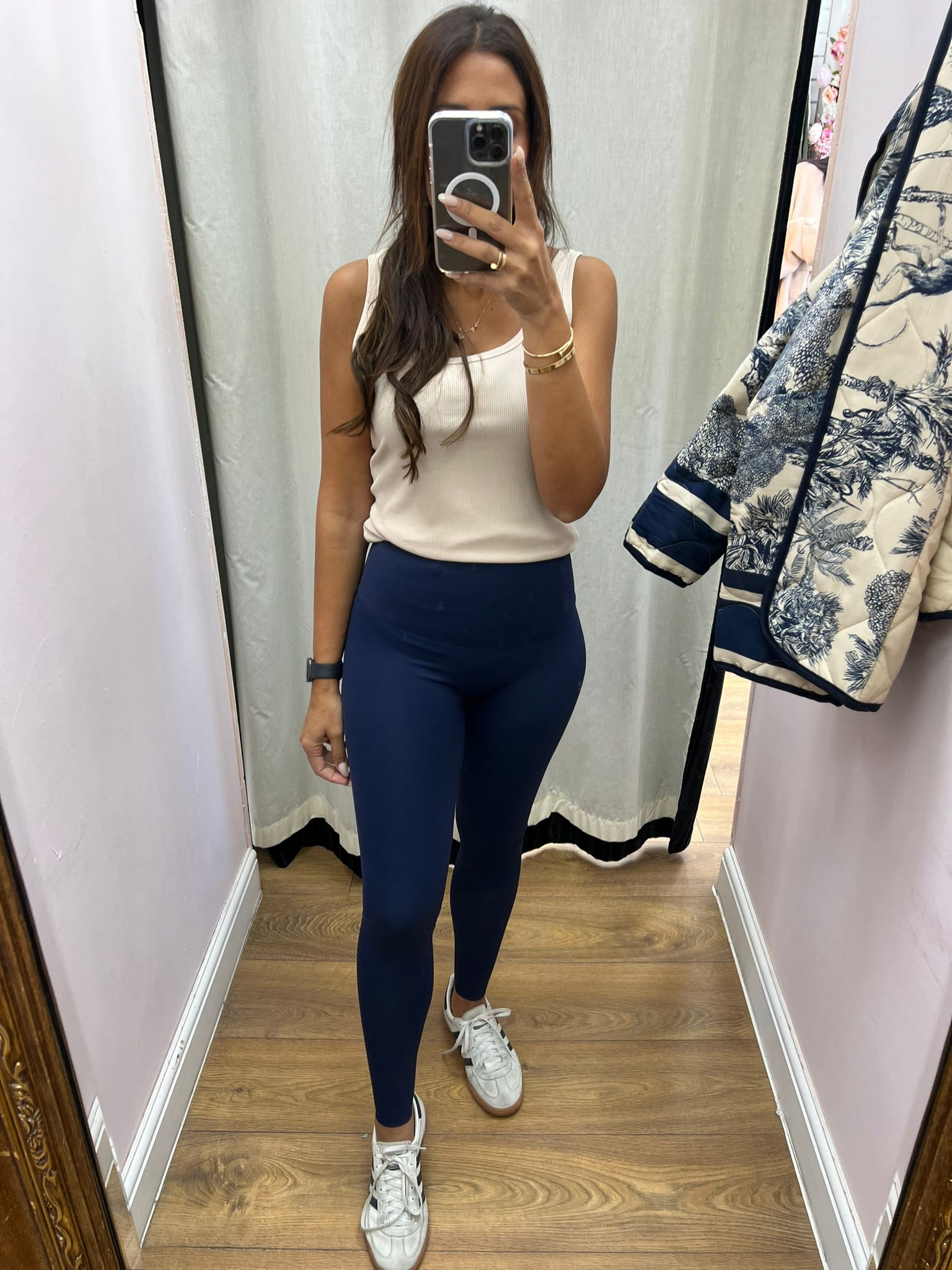Avalee Navy Plain Soft Stretch Leggings