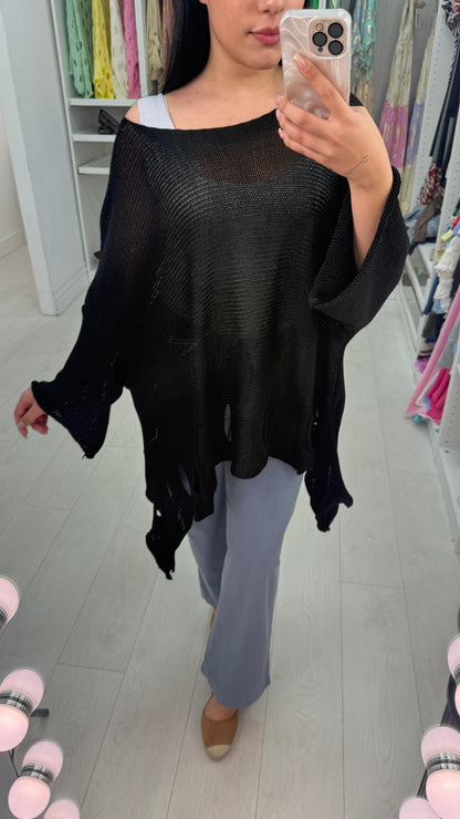 Holy Asymmetric Oversized Jumper