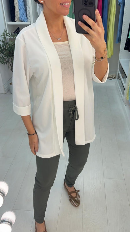 Diane Plain Open Front Lightweight Blazer