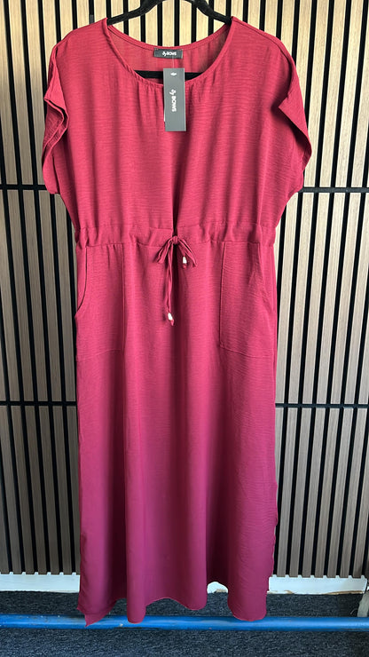 Kamila Plain Drawstring Waist Maxi Dress