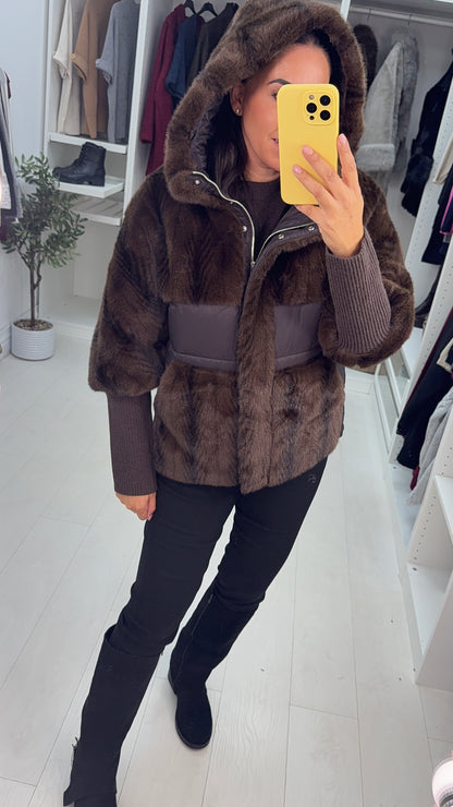 Carole Faux Fur Hooded Jacket