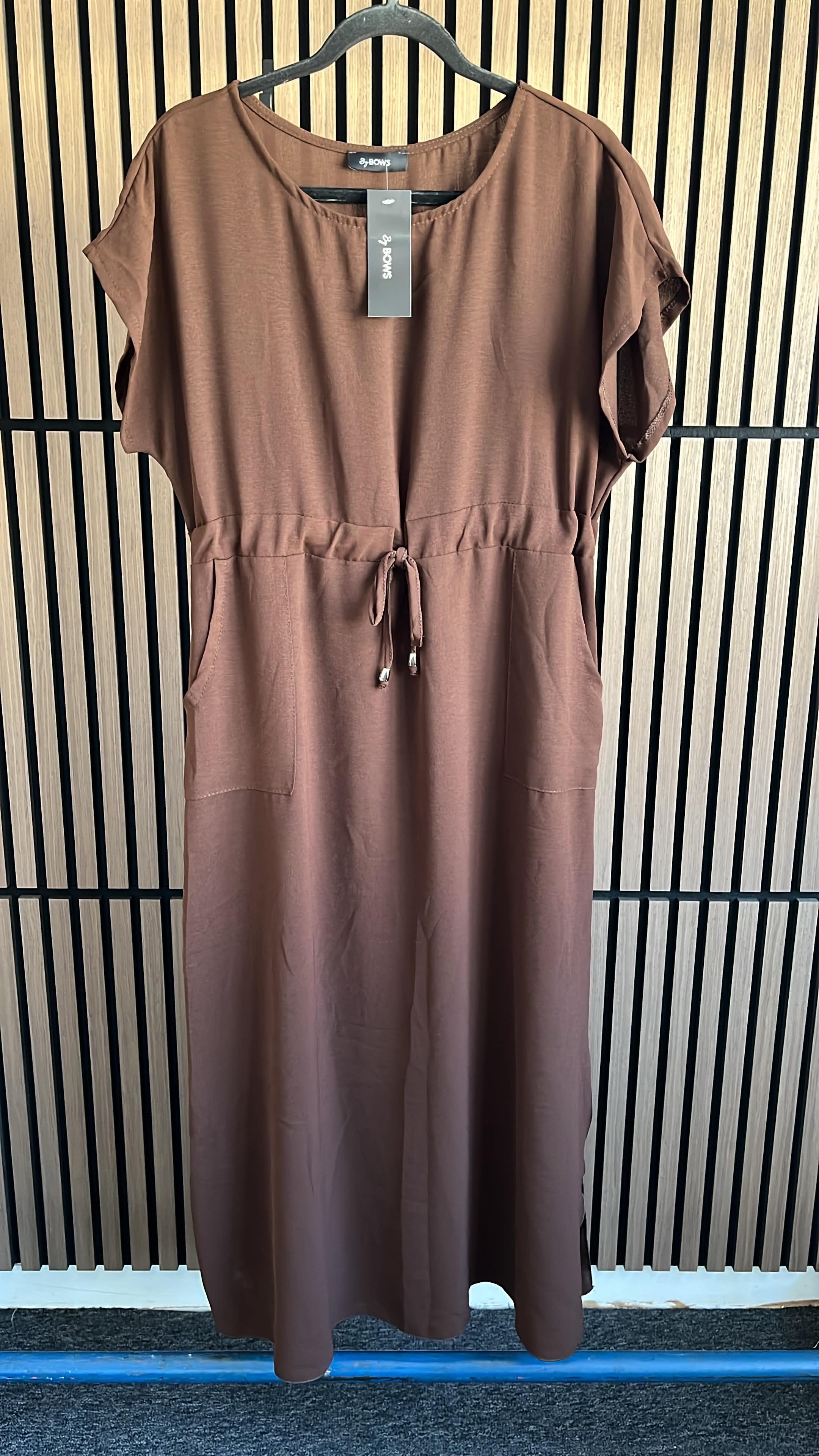 Kamila Plain Drawstring Waist Maxi Dress