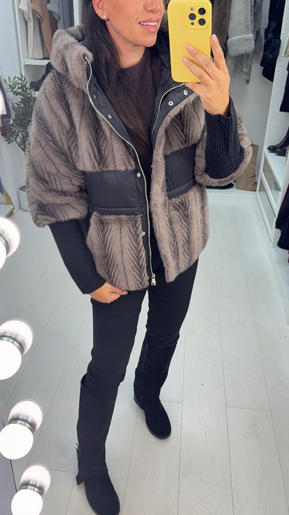 Carole Faux Fur Hooded Jacket