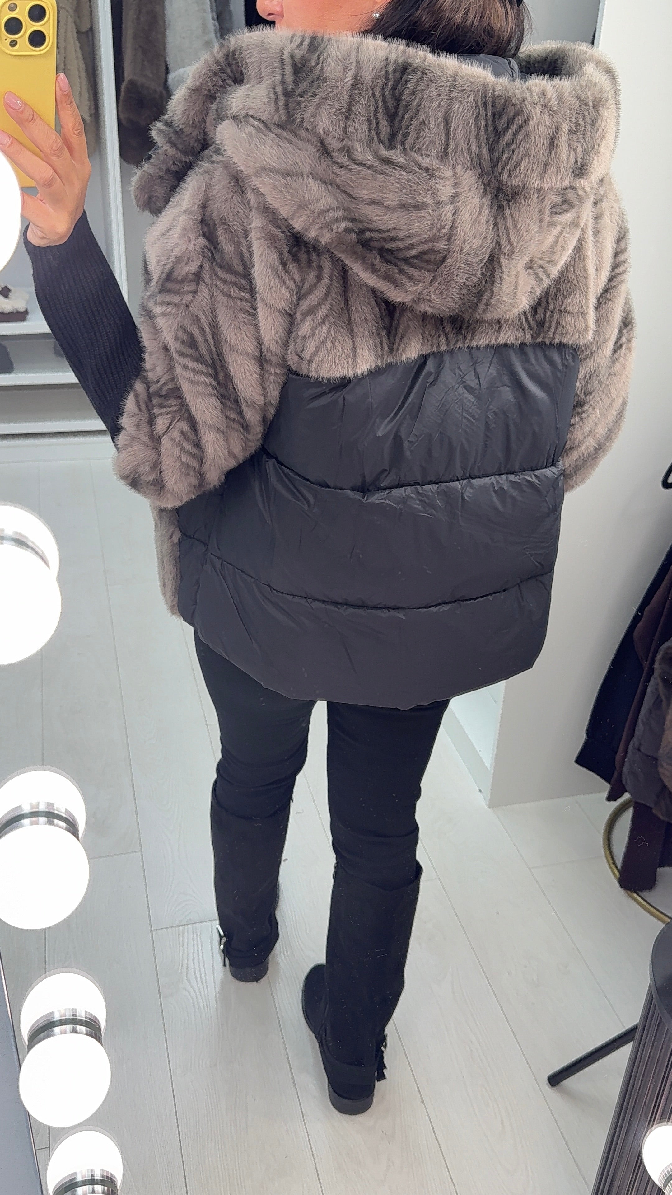 Carole Faux Fur Hooded Jacket