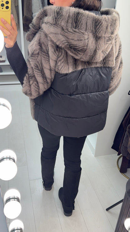 Carole Faux Fur Hooded Jacket