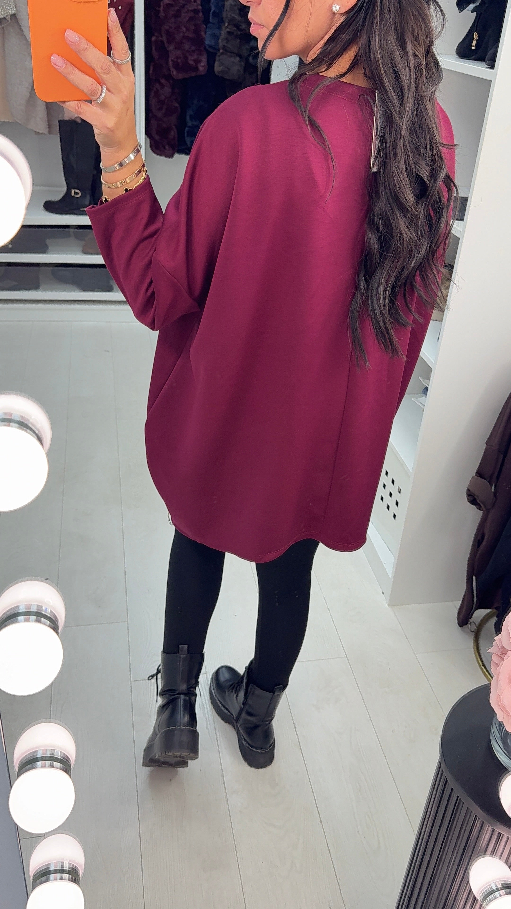 Avril Embellished Heart Loose Fit Sweatshirt