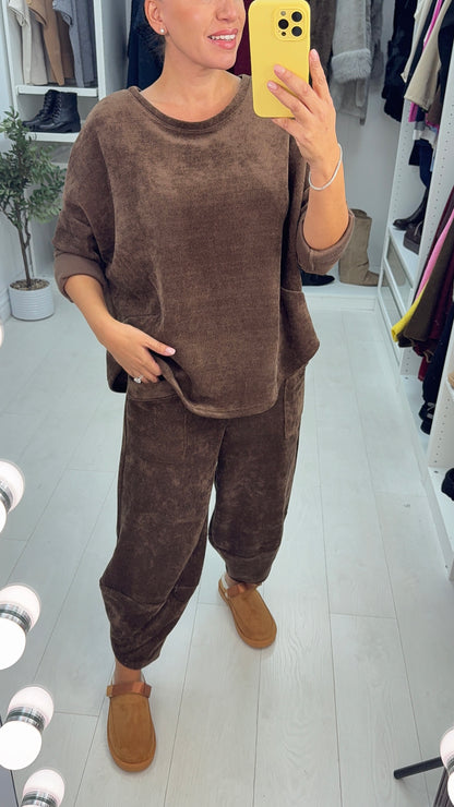 Zella Plain Corduroy Loose Fit Co-Ord Set