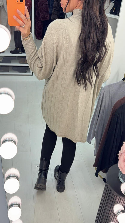 Ayeza Plain Asymmetric Loose Fit Jumper