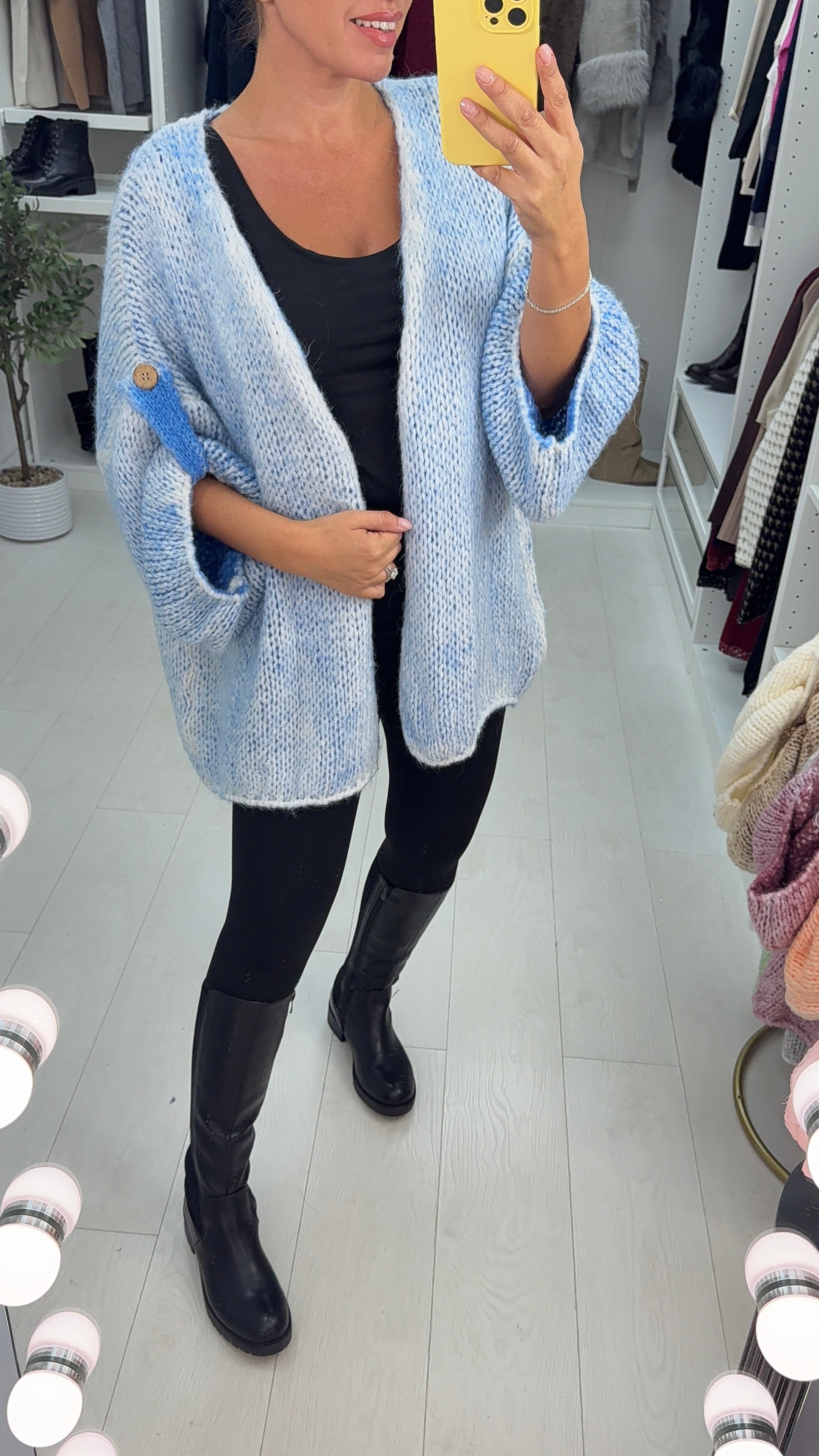 Josie Rolled Sleeve Chunky Cardigan