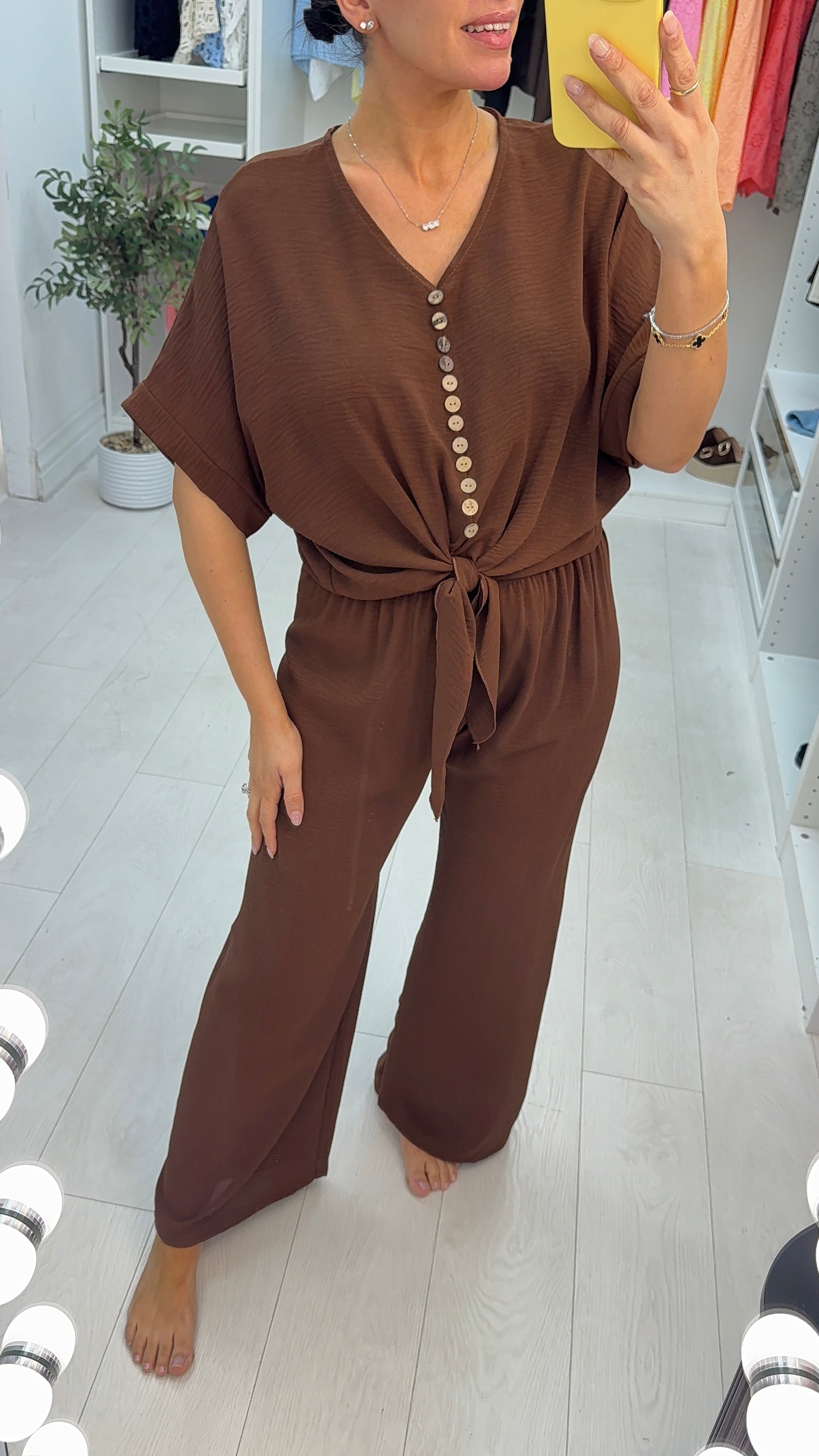 Akari Button Tie Front Co-Ord Set
