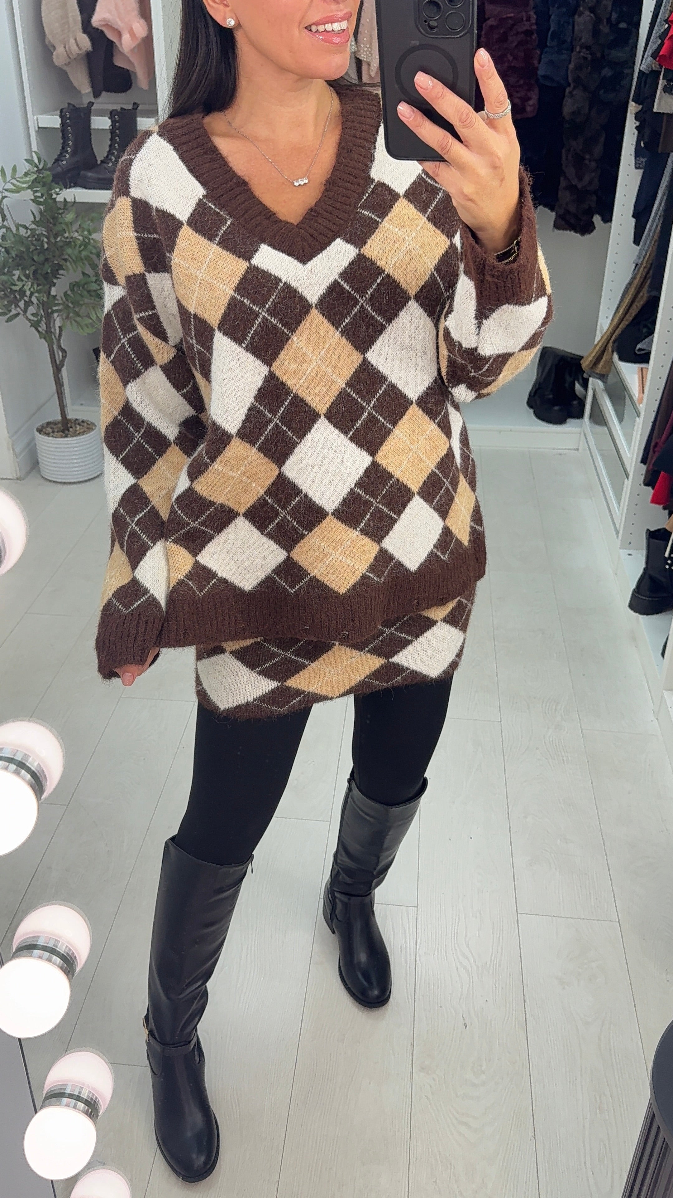 Shakira Argyle Print Skirt Co-Ord Set