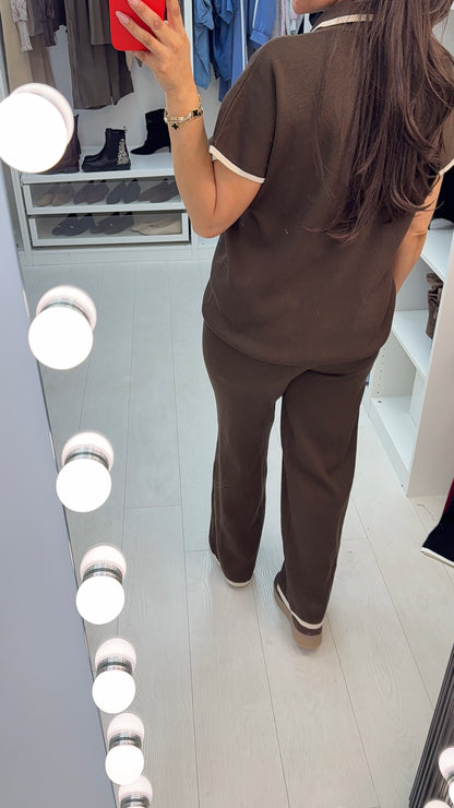 Renice Colour Block Hem V Neck Co-Ord Set