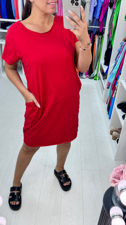 Carmen Plain Loose Fit Pocket Dress