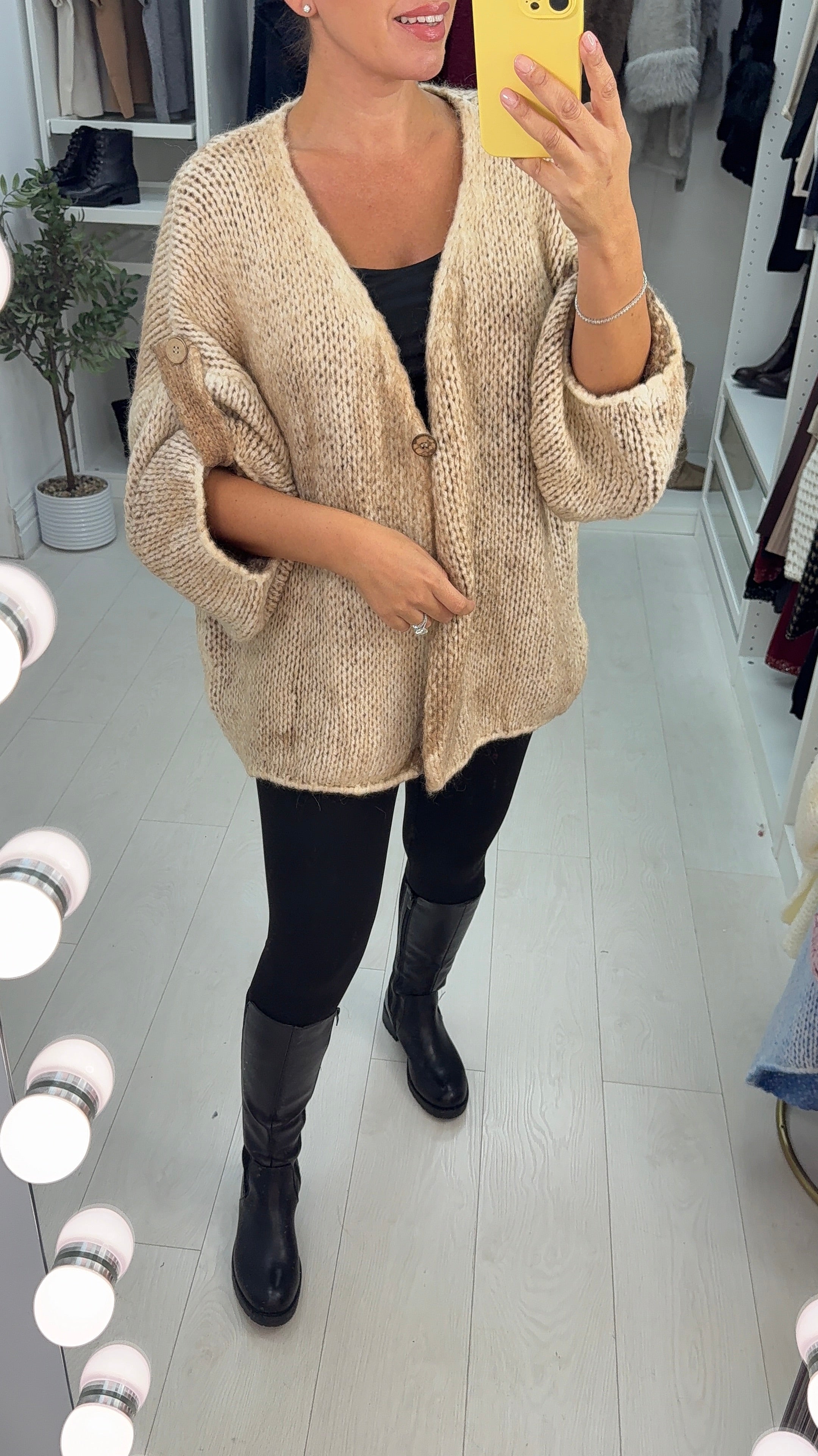 Josie Rolled Sleeve Chunky Cardigan