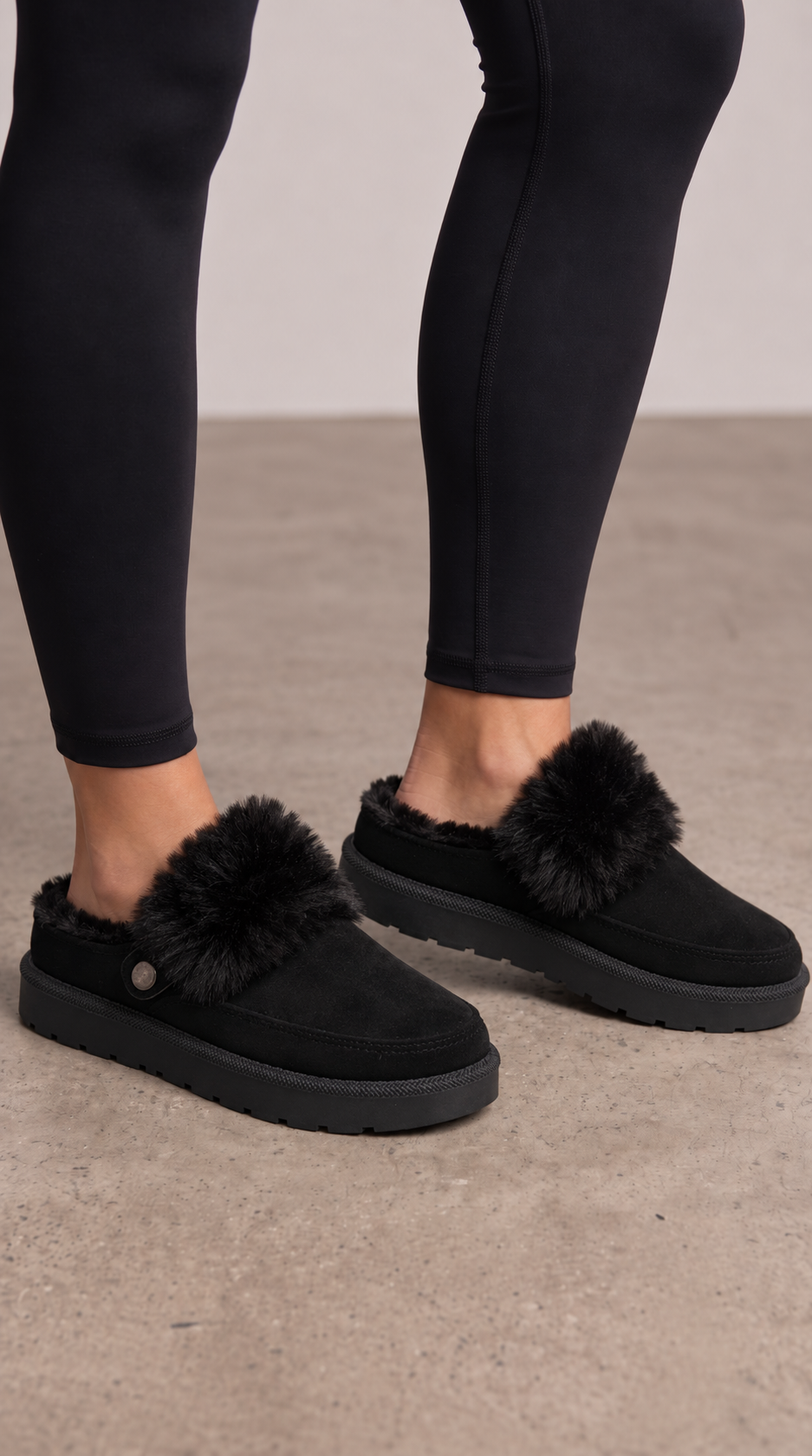 Gracie Faux Fur Detailed Clogs