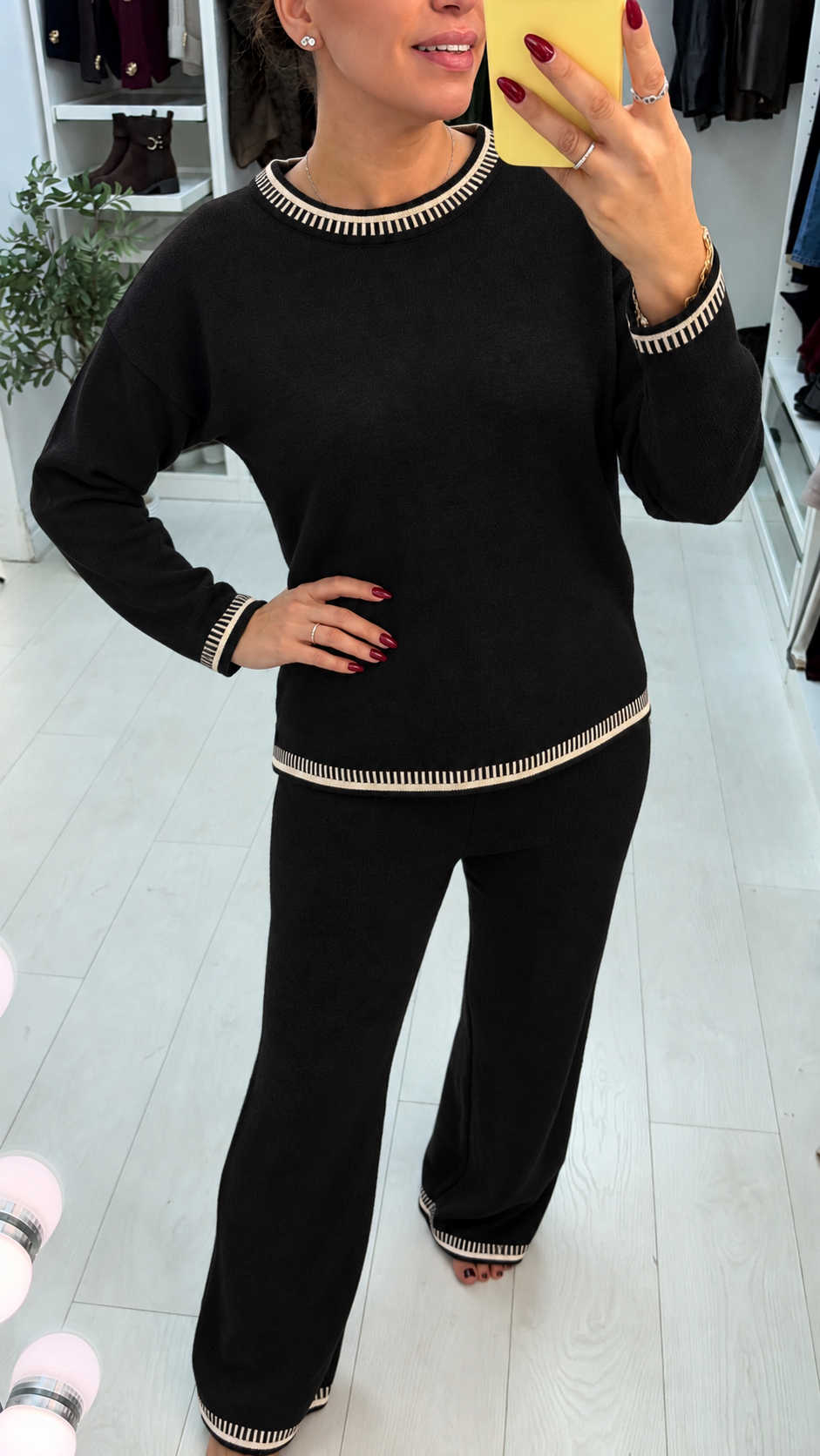 Tansy Contrast Trim Detail Loungewear Set