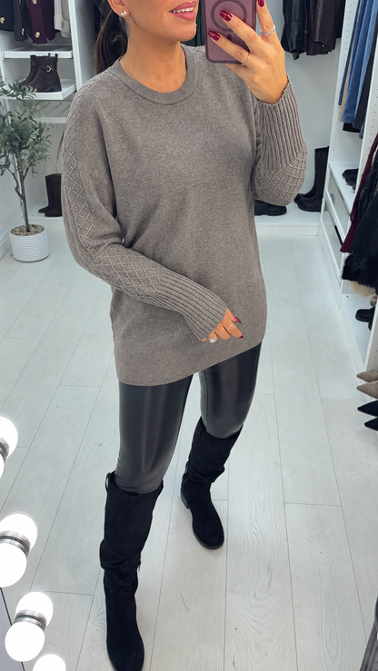 Brinda Lurex Detailed Longline Jumper