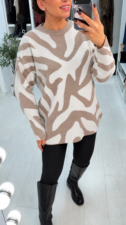Liah Abstract Print Jumper