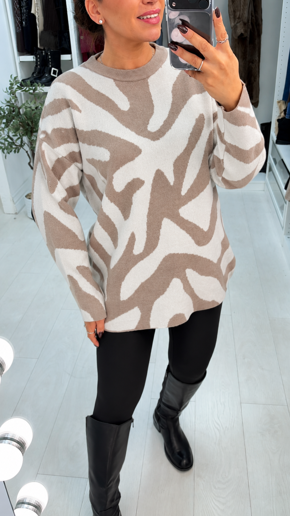 Liah Abstract Print Jumper