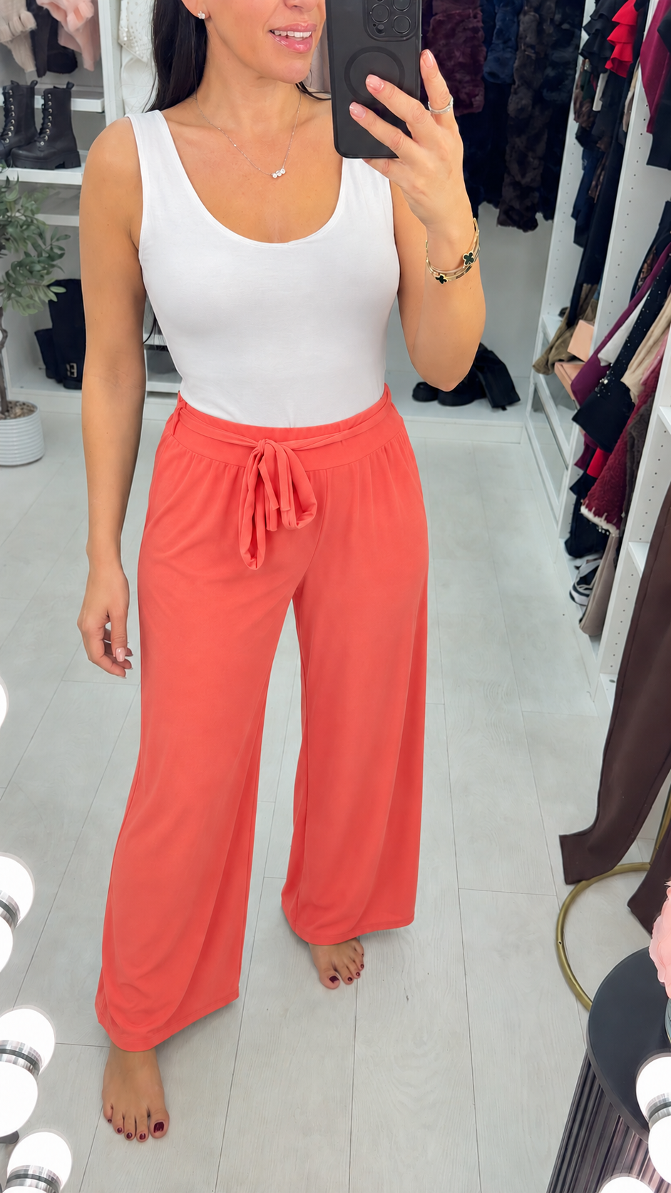 Wilma Plain Tie Waist Trousers