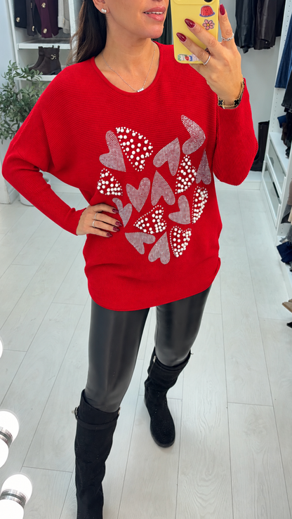 Herley Embellished Heart Detailed Jumper